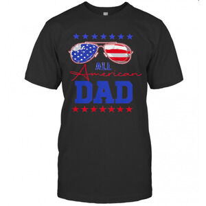 All American Dad Glasses Fathers Day Independence Day T-Shirt